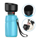 Dog Water Bottle 21oz Leak Proof Pet Water Bottle for Dogs Portable Puppy Water Dispenser Foldable 2 in 1 Design Lightweight Convenient for Walking Travel Outdoor BPA Free 2nd Gen Light Blue