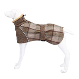 Dog-Fleece-Winter-Coat-Jacket-Jumper-Luxury-Pet-Clothing-Brown