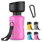 Dog Water Bottle 21oz Leak Proof Pet Water Bottle for Dogs Portable Puppy Water Dispenser Foldable 2 in 1 Design Lightweight Convenient for Walking Travel Outdoor BPA Free 2nd Gen pink colors all