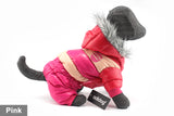 buy adidog pink beige red dog jacket winter wind furry fur pet clothes new hoodie suit