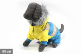 buy adidog blue yellow gray dog jacket winter wind furry fur pet clothes new hoodie suit