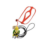 Bird parrot red harness leash 
